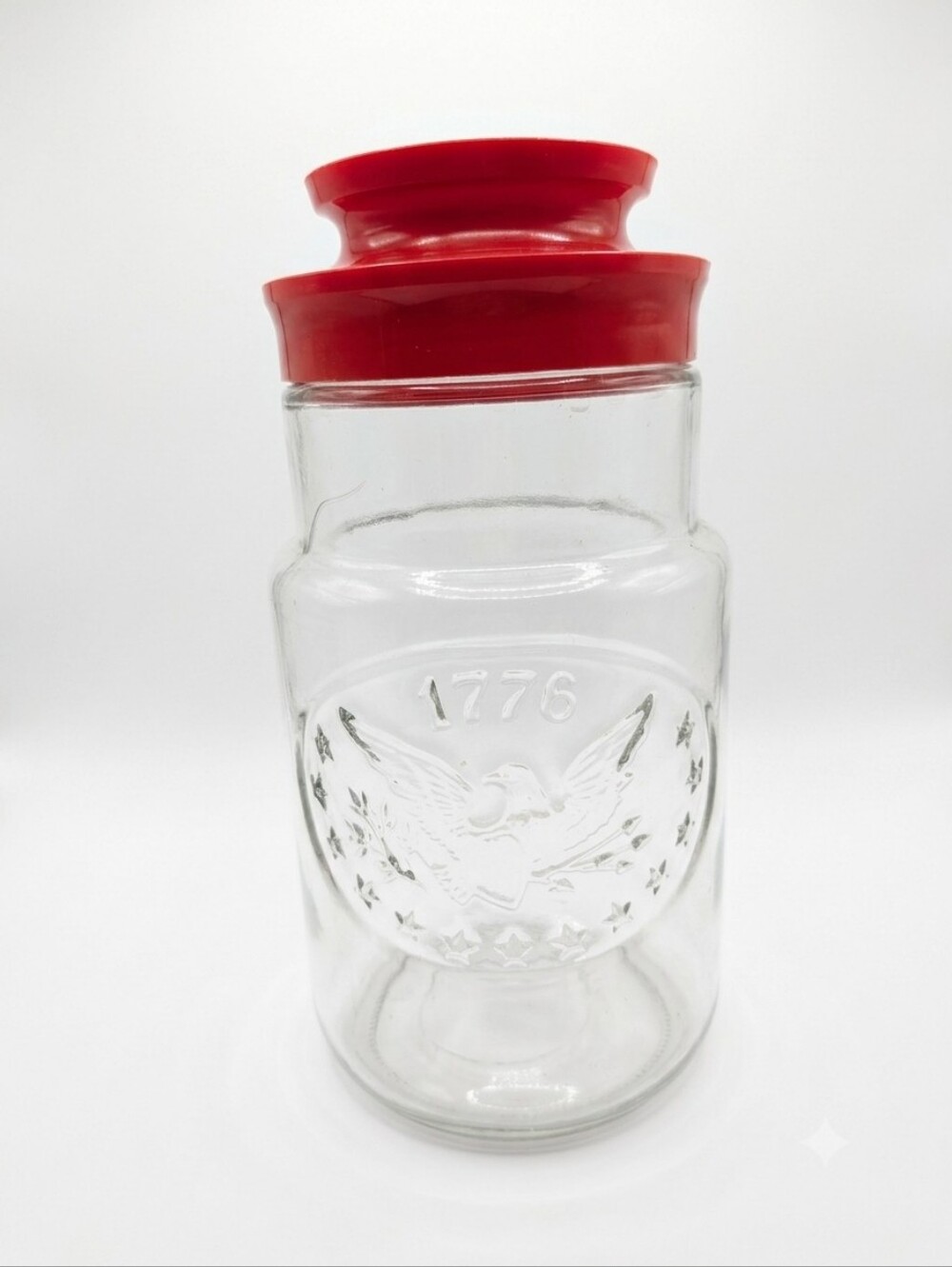 1976 Maxwell House x Anchor Hocking Bicentennial Glass Jar with Red Lid (1976) - Picture 3 of 7